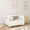White + MDF, variant on Kids Toy Storage Organizer with Front Bookshelf, Flip-Top Lid Safety Hinge Wooden Toy Box for Playroom, White