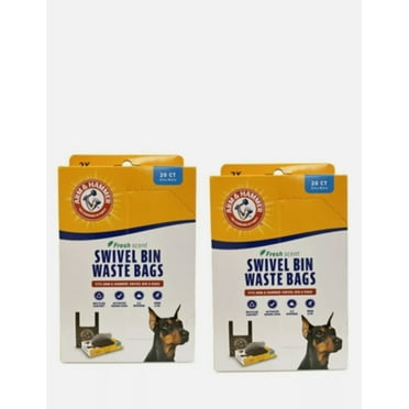 Arm and Hammer Dog waste bags 40 count. Packaging may vary. (2 boxes of 20)
