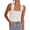 White, variant on Summer Sleeveless Square Neck Solid Color Slim Fit Tank Tops