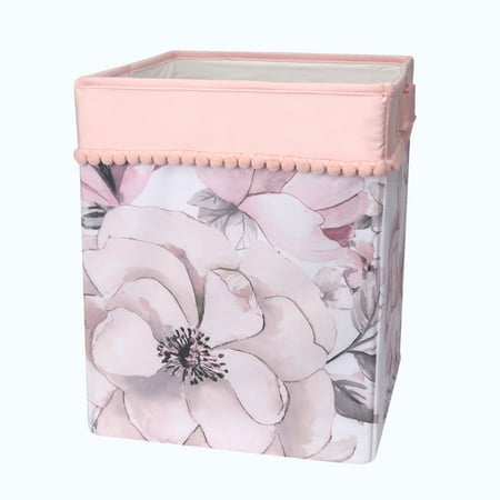 UPC: 0084122012301 | Lambs & Ivy Signature Botanical Baby Storage/Hamper – Pink Floral