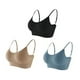thumbnail image 2 of Conjunto de sujetador inalámbrico ropa interior deportiva con espalda en forma de U almohadillas extraíbles azul caqui y negro para uso diario ANGGREK Otros, 2 of 8