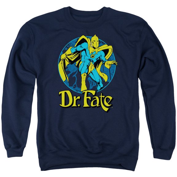 DC Comics Dr Fate Ankh Adult Crewneck Sweatshirt Navy