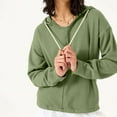 thumbnail image 3 of Admvng Sweatshirt for Women Casual Solid Color Sportswear Hooded Winter Clothing Long Sleeved Hooded Top, Size S-2XL, 3 of 5