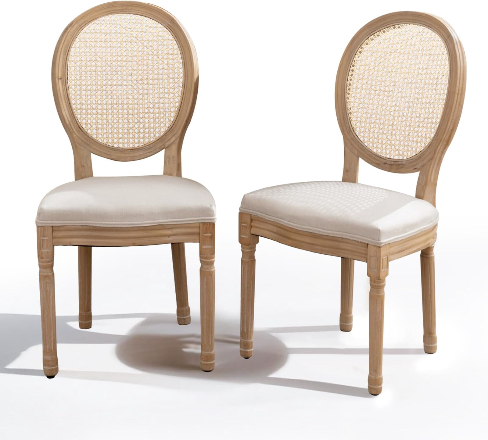 Dining Chairs Set of 2, Vintage Dining Chair with Round Back, Farmhouse Country Dining Chair for Kitchen, Bedroom, Hall