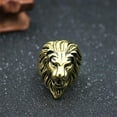 thumbnail image 6 of Men's Lion Ring Titanium Steel Casting European Ring American Ring Animal Ring Biker Ring Statement Ring Jewelry, 6 of 7