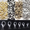 thumbnail image 2 of U8MO 50PCS Lobster Claw Clasps Hooks Gold/Silver/Bronze/Black 10/12/14/16/18/21mm-Silver-18x9mm, 2 of 9