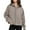 Khaki 2, variant on Lixiuxyad Trendy Outerwear Coat "Womens' Zippered Pocket Hoodie Sporty & Stylish Loose Fit Gym Sweatshirt For Fitness & Leisure" Black