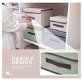 thumbnail image 5 of Topboutique Foldable Storage Boxes with Lid and Handles, 2 Pack Cotton and Linen Storage Bins and Baskets Organizer,Storage Bins for Nursery, Closet, Bedroom, Home,10.3" x 7.5" x 6.4",Khaki, 5 of 7