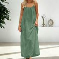 thumbnail image 5 of Women's Strap Backless Loose-fitting Resort Long Dress, 5 of 9