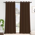 thumbnail image 4 of Tchckioa Set of 2 52x63 Inch Blackout Curtains,Privacy Protection Window Drapes for Living Room,Grommet Top,Brown, 4 of 6