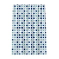 thumbnail image 1 of Feltree Water-Repellent Plastic Shower Curtain with Weighted Hem, Blue Checkered Bathroom Décor with Rustproof Metal Grommets (Includes 12 Rings), 1 of 8