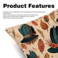 thumbnail image 2 of Thanksgiving Hat Luxurious Velvet Throw Pillow Covers with Unique Patterns - Set of 2 Pillow Covers and Inserts, 16x16, 18x18, 20x20 Inches for All Occasions, 2 of 6