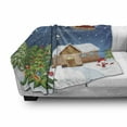 thumbnail image 3 of Christmas Soft Flannel Fleece Throw Blanket, Classical Xmas Scenery Santa Delivering Presents Rudolf the Red Nosed Reindeer, Cozy Plush for Indoor and Outdoor Use, 70" x 90", Multicolor, by Ambesonne, 3 of 6