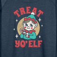 thumbnail image 3 of Instant Message - Treat Yo Elf Christmas - Women's Lightweight French Terry Long Sleeve Shirt, 3 of 6