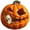 A #024, variant on Halloween Pumpkin Man Figurine, Resin Jack O Lantern Table Decor, Spooky Pumpkin Statue for Haunted House, Party, Mantel, Shelf and Tiered Tray Decoration