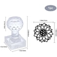 thumbnail image 4 of 1pc Sunflower Soap Stamp Flower Soap Embossing Stamp Acrylic Stamp with Handle Square Soap Chapter, 4 of 9