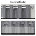thumbnail image 5 of HPD Half Price Drapes Blazer Grey Grommet Faux Linen Room Darkening Curtains for Bedroom & Living Room Curtains (1 Panel), Door & Window Curtains 96 inches long, 50W X 96L, 5 of 8