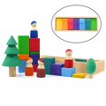 thumbnail image 4 of Bloques de madera apilables, construcción, reconocimiento de colores, juguete de habilidades motoras preescolares 14 piezas irregular, 4 of 9