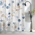 thumbnail image 2 of Blue Brown Leaves Fabric Shower Curtain Watercolor Leaf Plant Washable Shower Curtains for Bathroom, Waterproof Bath Curtain with Hooks Home Decor 36x72in, 2 of 8