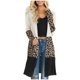 thumbnail image 2 of Puntoco Abrigo de manga larga con parte delantera abierta para mujer con diseño de leopardo/a cuadros a rayas Puntoco Puntoco-4543, 2 of 9