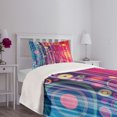thumbnail image 3 of Ambesonne Art Quilted Bedspread Set 2 Pcs, Psychedelic Modern Art, Twin Size, Royal Blue Red, 3 of 5