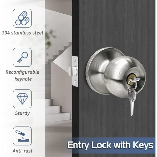 Bedroom bathroom entry door lock Round door knobs lock Living room entrance  door lock Door knobs lock Round door handle