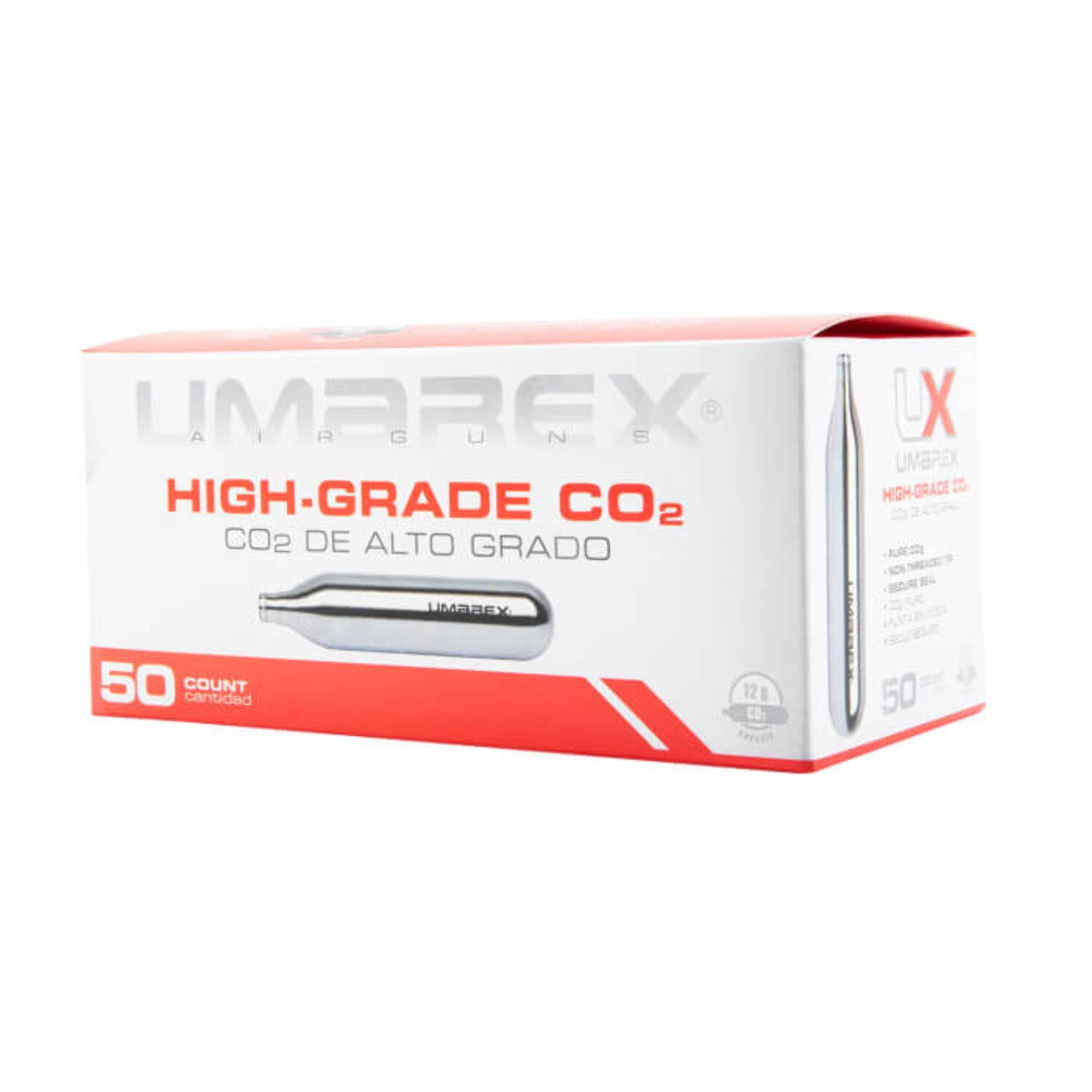 Umarex High-Grade 12G CO2 Cartridges, 50-Pack, Clean, Reliable Ammunition