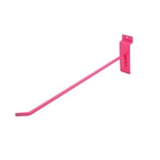 SSWBasics 10" Slatwall Hooks - Pack of 50 - Durable and Stylish Hot Pink Slat Wall Hanging Hooks - Sturdy 10 Inch Slat Wall Hooks for Organized Display