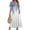 Light Blue01, variant on Womens Summer Flowy Dress Short Sleeve Square Neck Solid Color Ruffle Hem Loose Fit A Line Dresses For Daily Occasions