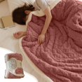 thumbnail image 1 of HLONK Extra Soft Fuzzy Faux Fur Throw   Flannel Throw   Heating Throw  Electric  Warm Plush   for Spring & Summer (Yellow), 1 of 9