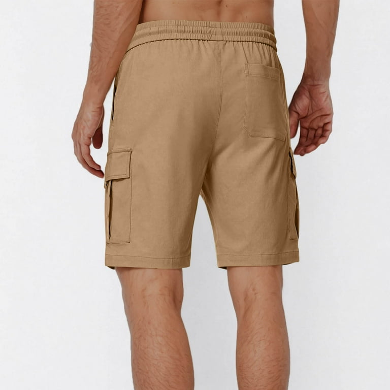 Coorders George Men's and Big Men's Pull-On Cargo Shorts, Khaki,L