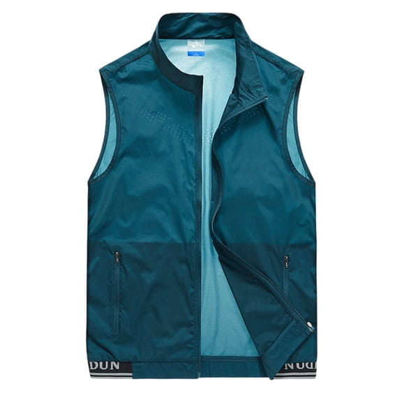 Purcolt Mens Vests Outerwear Lightweight Quick Dry Sports Golf Vest Thin Sleeveless Jackets with Zipper Pockets for Fishing Hiking Running