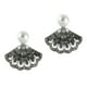 thumbnail image 4 of 1 Par de Pendientes Colgantes de Sector para Mujer, Pendientes de de Imitación para Niñas, Joyería Plata, 4 of 6