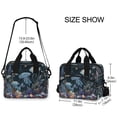 thumbnail image 3 of Insulated Crossbody Lunch Bag 10L Lunch Tote with Adjustable Shoulder Strap for Work Office Picnic Bioluminescent Marine Plants, 3 of 6