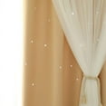 thumbnail image 2 of Romance Double-Deck Cloth & Blackout Floor-standing Curtain Star Hollow Curtain Drape, High Shading, 2 of 6