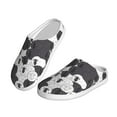 thumbnail image 2 of Daiia Black And White Sheeps Print Women’s Fuzzy Slippers Memory Foam Lightweight House Shoes Cozy Loafer Flannel House Shoes-35/36, 2 of 7