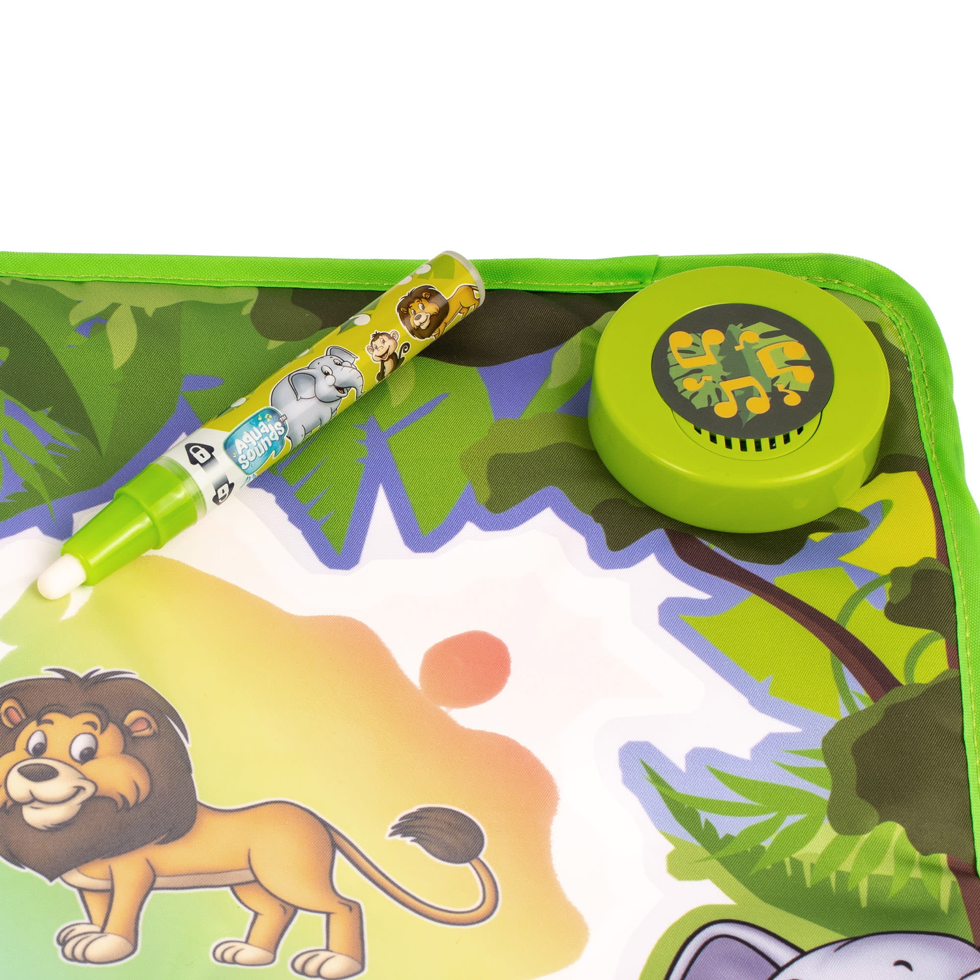 Aqua Sounds Magic Mat: Jungle Adventure - Water Drawing, Character & Scene Reveal, Makes Sounds While You Scribble, Chunky Water Pen, Kids Ages 2+