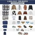 thumbnail image 3 of 9 Set Packing Cubes for Travel, Durable Luggage Organizer Set with Hanging Toiletry Bag & Shoe Bag, Perfect Gift for Women Mom, Vacation Essentials for Travel (Navy Blue), 3 of 8
