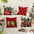 thumbnail image 5 of Christmas Pillow Covers 18x18 Set of 4,Red Christmas Buffalo Check Decorations Pillows Decorative Throw Pillows Xmas Truck Tree Pillowcases for Home Decor Couch Winter Holiday (6-18), 5 of 6