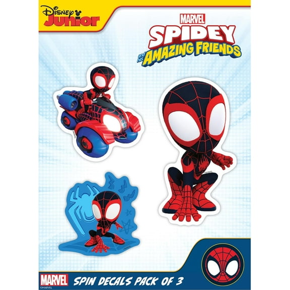 Marvel Spidey and His Amazing Friends Decals - Set of 3 Miles Morales Outdoor Rated Stickers for Car, Laptop, Computer, Water Bottle - Marvel Stickers for Kids and Adults