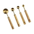 thumbnail image 2 of Stainless Steel Measuring Cups Spoons Set Wood Handle Kitchen Dining Handle Measuring Spoon, 2 of 8