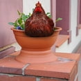 thumbnail image 4 of POINTERTECK Hen Clip Ladder Resin Artwork Decoration Interesting Animal Home Courtyard Decoration, 4 of 5
