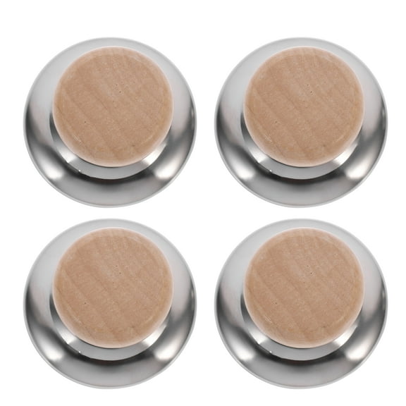 unbranded  4 Pcs Pan Lid Solid Wood Handle Premium Material Pot Anti-scald Handles