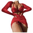 thumbnail image 2 of Tponi Swimsuit For Women 2024 One-Piece Elastic Red Bikini Clear S, 2 of 9
