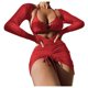 thumbnail image 1 of Bikini sólido con correa para mujer, Bikini con escote en V profundo, conjunto de traje de baño dividido cómodo, traje de baño de tres piezas OAVQHLG3B Store  lin121212, 1 of 4