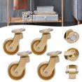 thumbnail image 4 of Miumaeov 4pcs Heavy Duty Brass Casters Vintage Style Solid Brass Strong Swivel Caster Wheels for Shopping Carts and Small Home Universal, 4 of 12