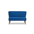 thumbnail image 2 of Artdeco Home Hollywood Velvet Loveseat Sofa, Royal Blue, 2 of 8