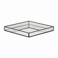 thumbnail image 4 of Veldra Black Square Fluted Glass Tray, 4 of 7