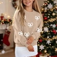 thumbnail image 4 of Atogsazn Kids Girls Knitted Sweater Childrens Casual Long Sleeve Pullover Sweaters Fall Winter Tops Clothes Khaki 5-6 Years Fashion, 4 of 7