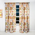 thumbnail image 2 of Designart 'Abstract Geometric Retro IV' Mid-Century Modern Curtain Panel, 2 of 5